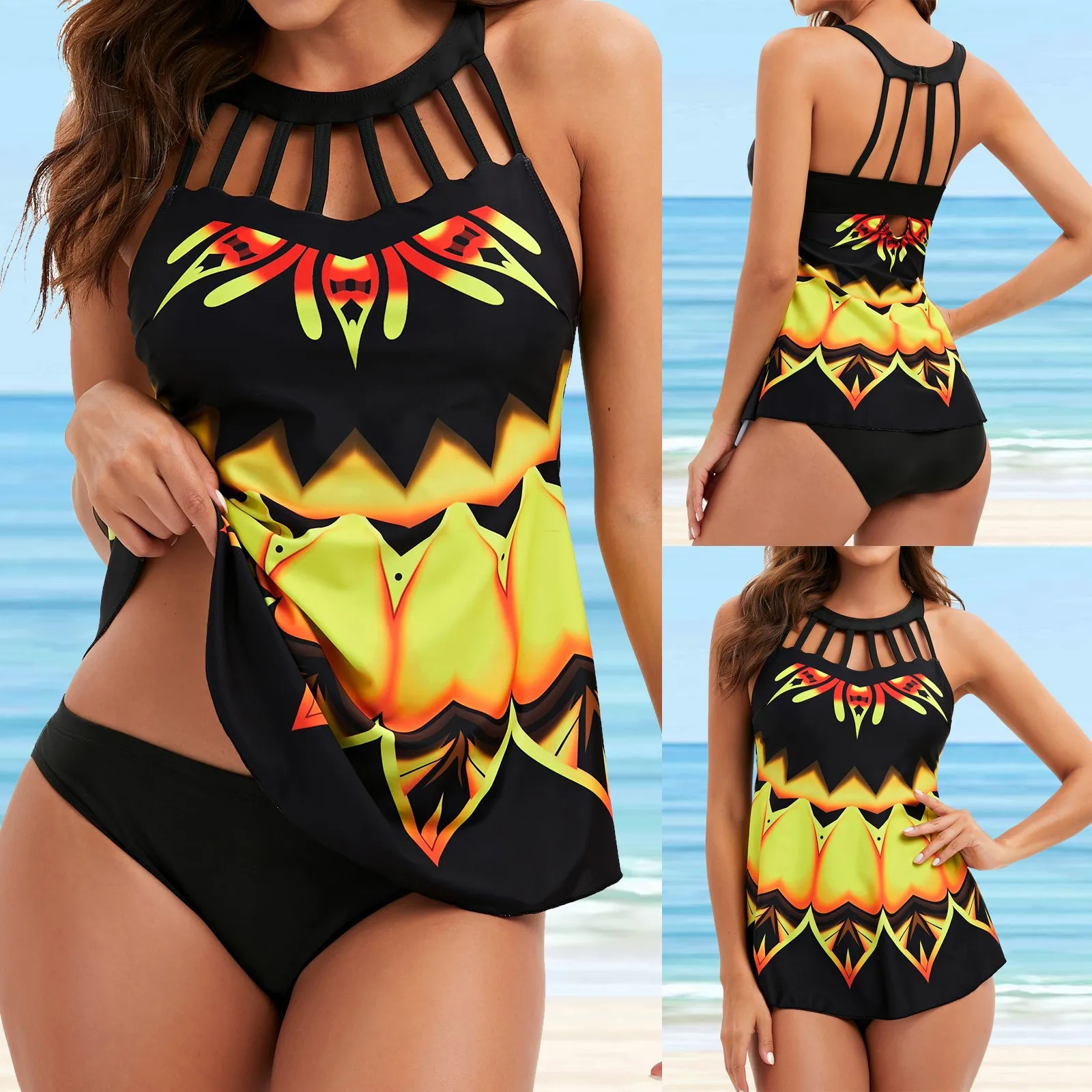 

Juniors Bathing Suits with Shorts Bra Set Sport Bandeau Suit Bikini Slim Bathing Swim Up Bathing Suit Skirt Bottoms for Women