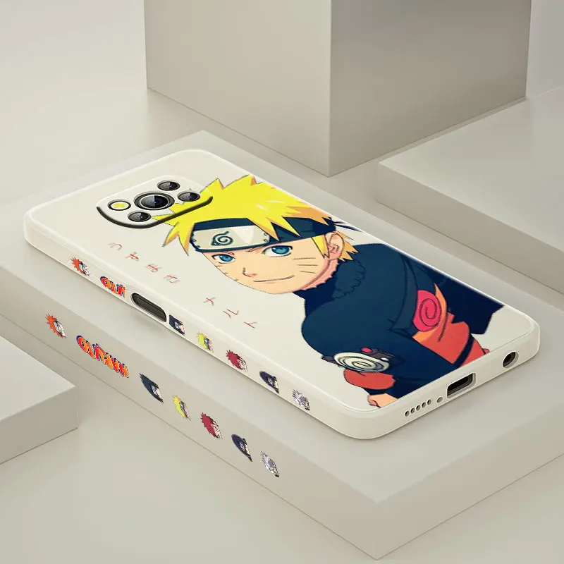 

Cartoon Naruto Cute For Xiaomi POCO X3 NFC F3 GT M3 M2 Pro C3 X2 Mix4 11 Ultra Silicone Liquid Left Phone Case Fundas Coque Capa