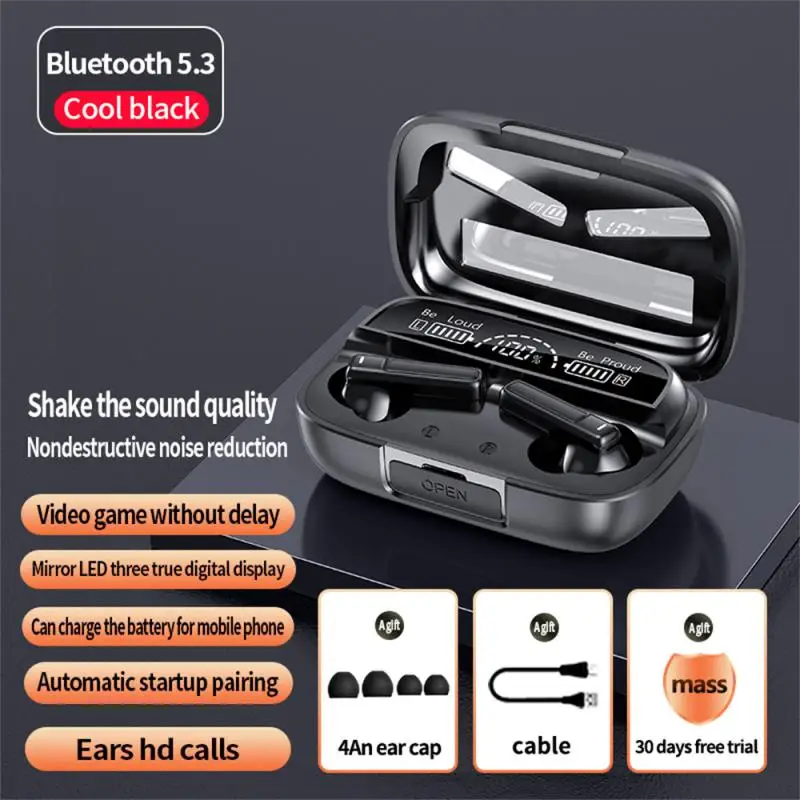 

G42 Bluetooth Wireless Headset Charge Phone Power Display Noise Reduction TWS Music Long Endurance Low Latency Game Earbud