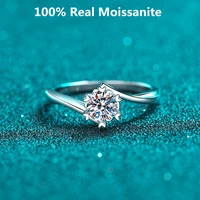 0 3ct round moissanite engagement ring vvs diamond twisted vine sterling silver heart promise ring for women wedding jewelry