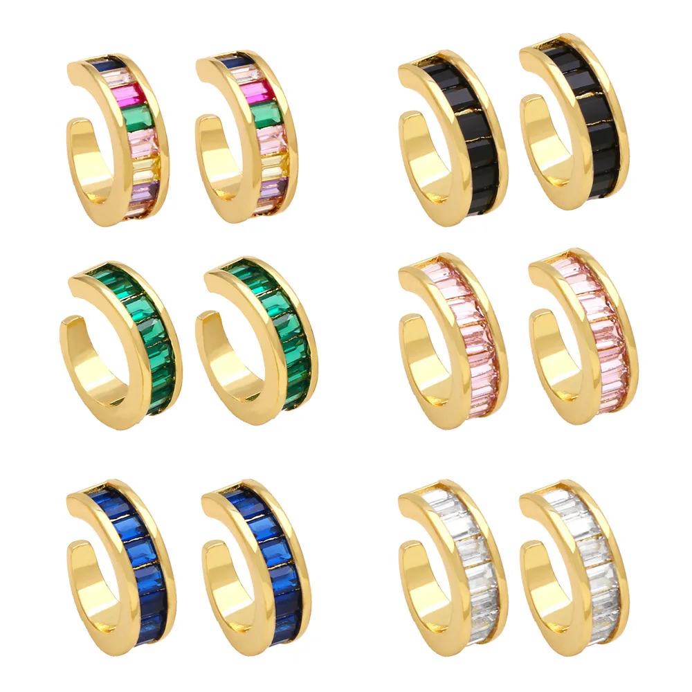 

Delicate Zircon Cute Clip Earrings Female Buckle Ear Cuff No Piercings Fake Cartilage Ear for Women 2023 Fashion Jewelry