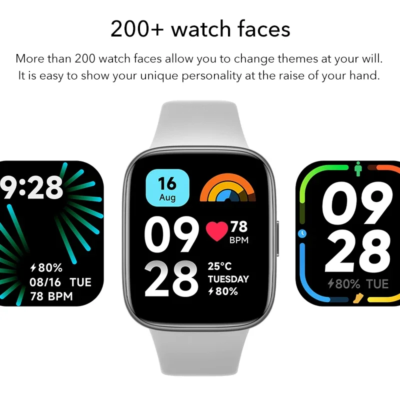 Фото Глобальная версия Xiaomi Redmi Watch 3 Active Bluetooth 5,3 спортивные браслеты 1,83 дюйма ЖК-дисплей монитор уровня кислорода в крови 5ATM водонепроницаемый №3