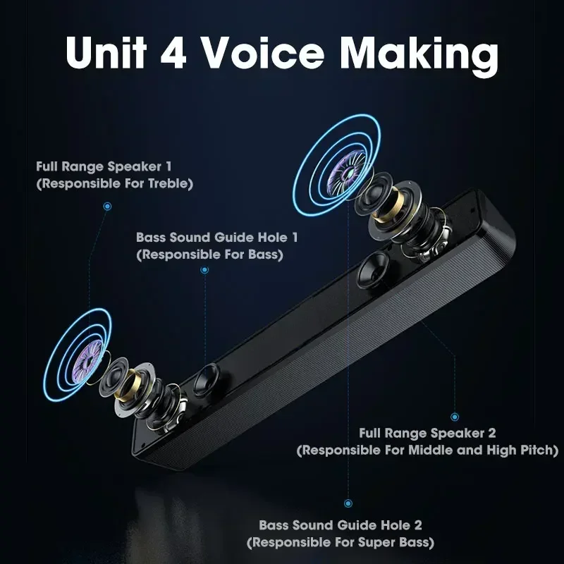 Динамик для домашнего кинотеатра Bluetooth 4D Surround ТВ сабвуфер Проводная