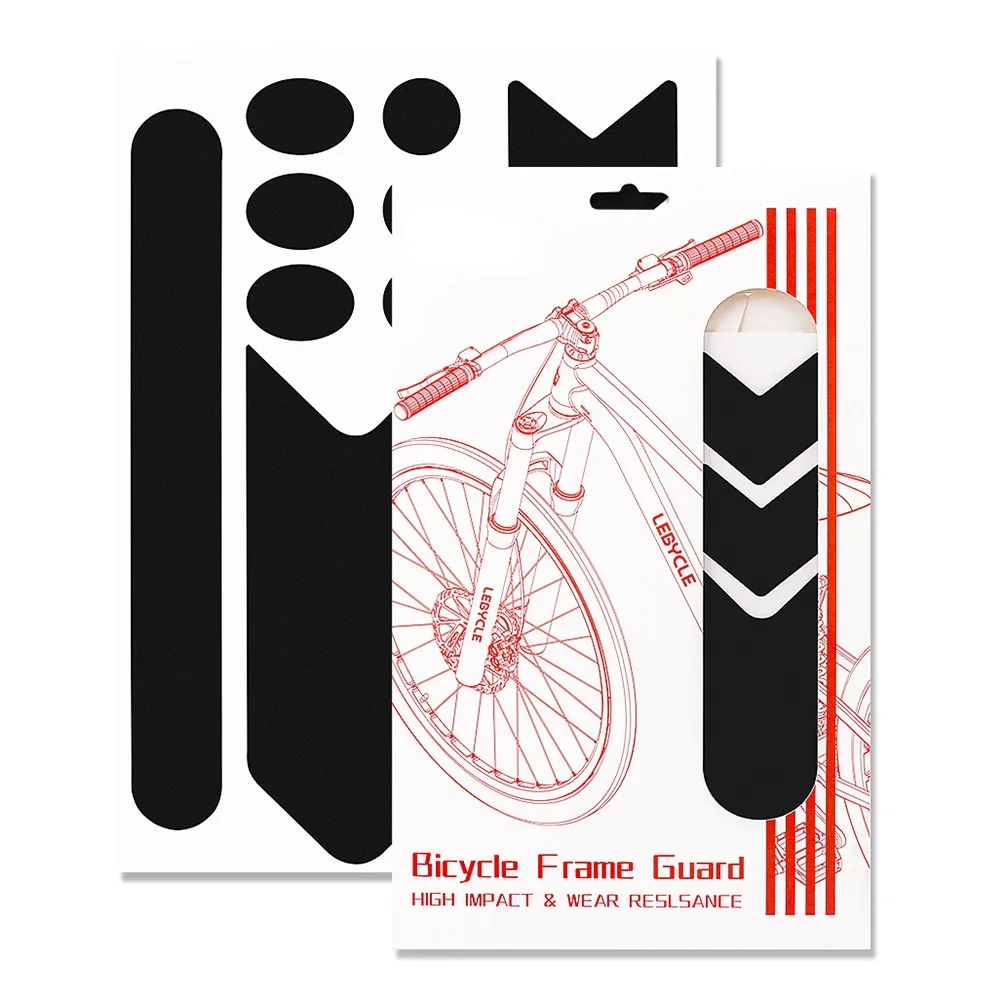 

Road MTB Bike Bicycle Sticker Decals Frame/Fork Protection Kit Wear Resistant Sticker Black/Carbon Pattern/Transparent