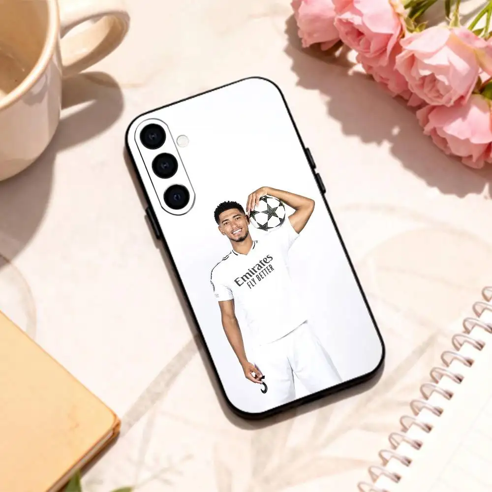 Фото Чехол для телефона Midfield J-Jude B-Bellingham для Samsung Galaxy A73, A72, A71, A70, A53, A52, A51 и других моделей, мягкий черный корпус №3