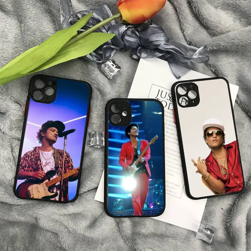 

Bruno Mars singer Phone Case matte transparent For iphone 11 12 13 7 8 plus mini x xs xr pro max cover