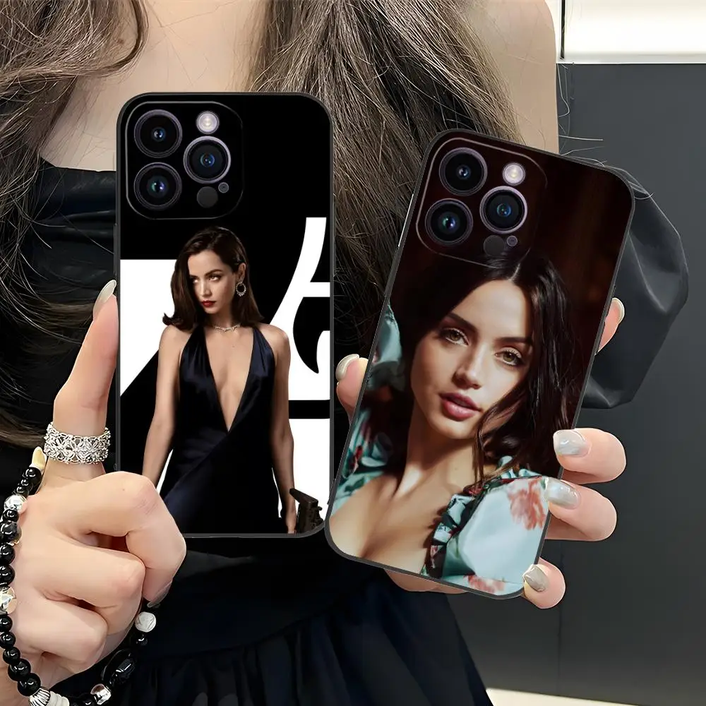 Фото Чехол для мобильного телефона Ana de Armas для iPhone 17, 16, 15, 14, 13, 12, 11 X XR XS 8 7 Pro Max Plus, мини-цветный чехол, роскошный чехол, красивый №4
