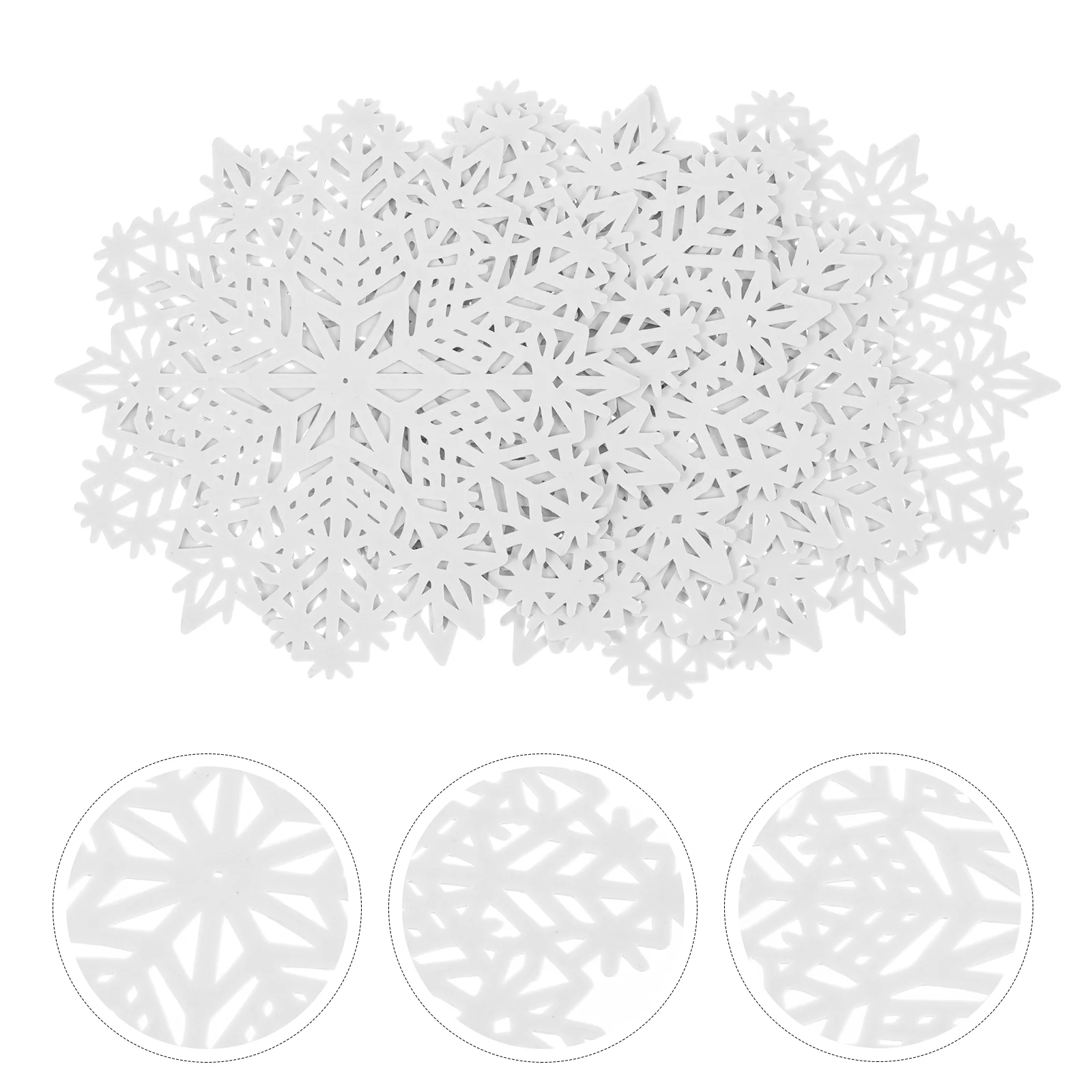 

Coasters Mat Cup Christmas Snowflake Holiday Pad Table Mug Hot Placemat Trivet Winter Decor Pads Festive Drink Insulation