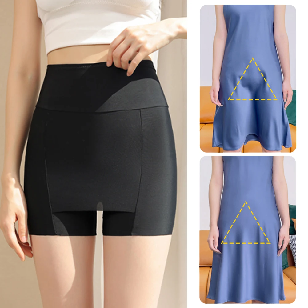 

Double Layer Safety Panties For Girls Women High Waist Protective Shorts Under The Skirts Summer Dress Underwear