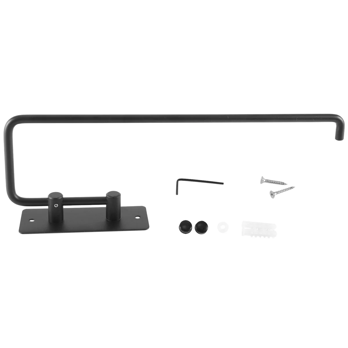 

1Pc Square Black Non-Perforated Stainless Steel Kitchen Tissue Holder Cupboard Tissue Holder Kitchen Roll Paper Rack