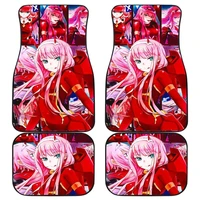 zero two darling in the franxx car floor mats rubber material waterproof antifouling interior 4 sets protection accessories
