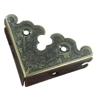 4pcs vintage bronz corner protector 34mm diy album book wooden box jewelry box pressing corner anti collision accessories