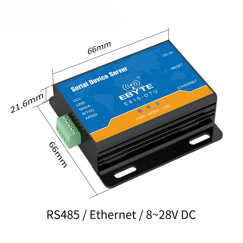 

RS485 to Ethernet RJ45 Serial Port Server Transparent Transmission TCP UDP 100M Full Duplex Modbus RTU Modem E810-DTU(RS485)-V2