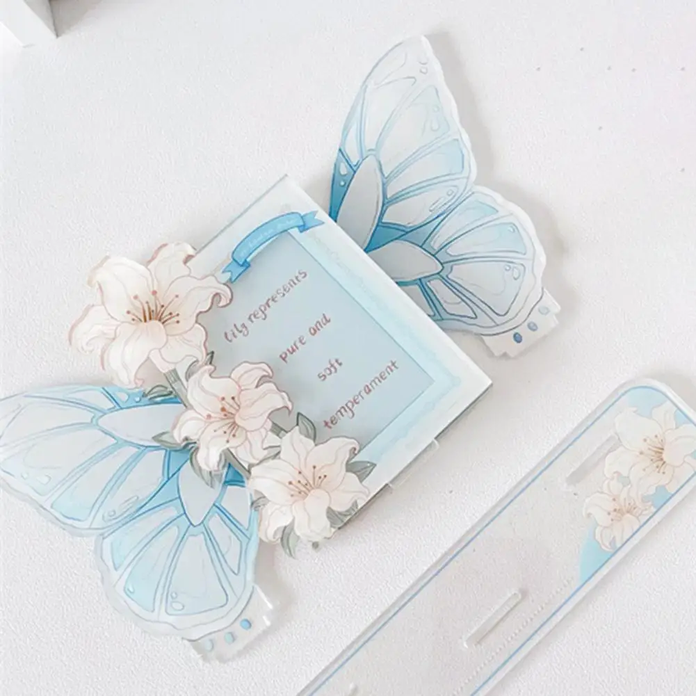 Сверхпрочный держатель для фотокарт Стильный акриловый Kpop тема розы лилии