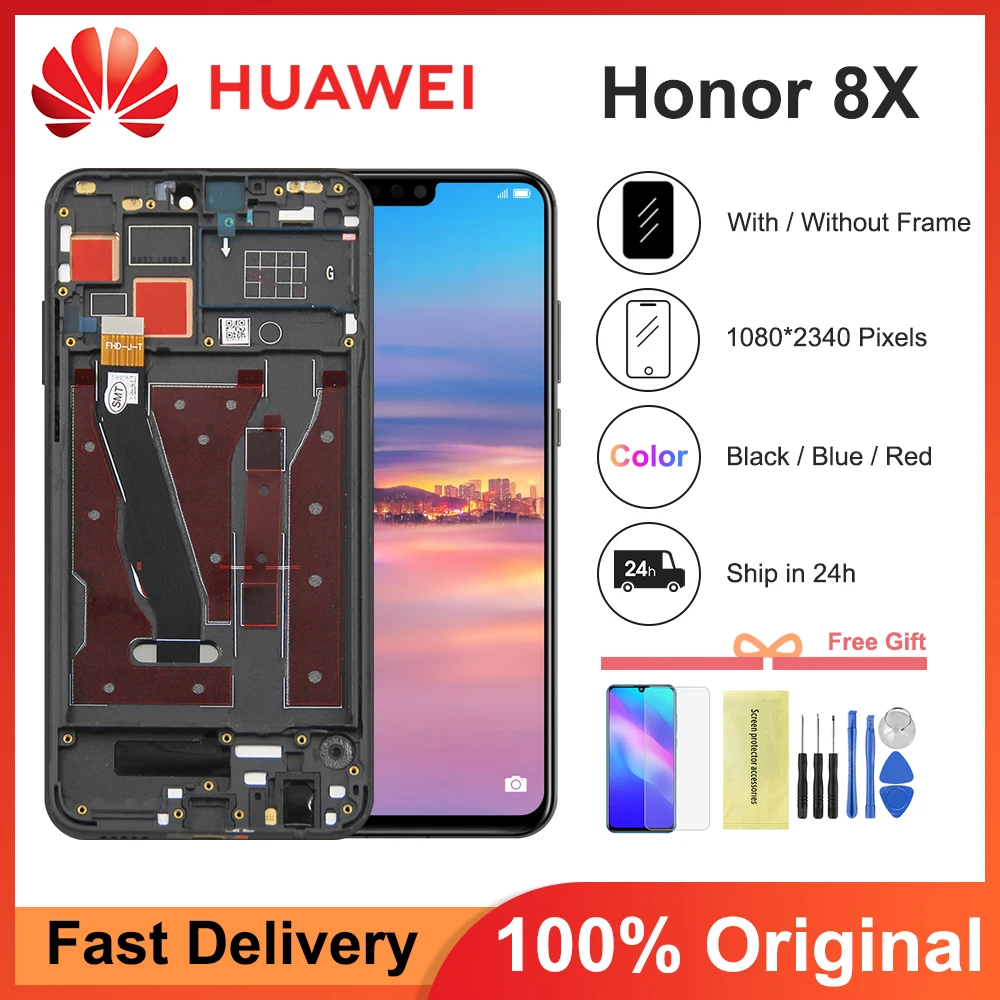

6.7" Original For Huawei Honor 8X JSN-AL00 JSN-L22 JSN-L21 Full LCD DIsplay + Touch Screen Digitizer With Frame Assembly Replace