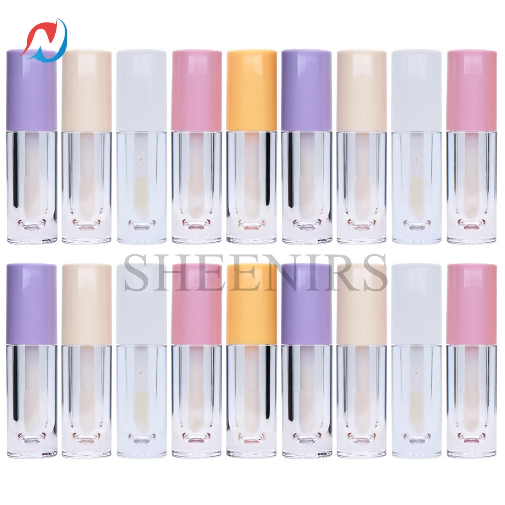 

20/30/50pcs 6ml Big brush lip gloss tube DIY lip gloss Round Portable Liquid Lipstick lip balm Bottle container with thick brush