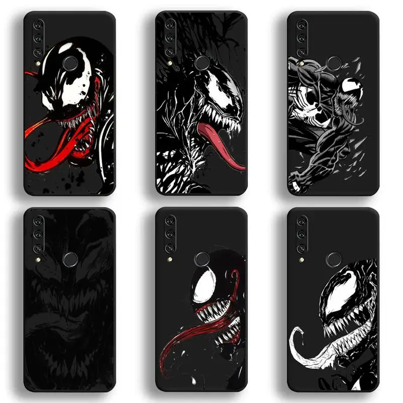 

Venom Black And White Sketch Art Phone Case For Huawei Y6P Y8S Y8P Y5II Y5 Y6 2019 P Smart Prime Pro