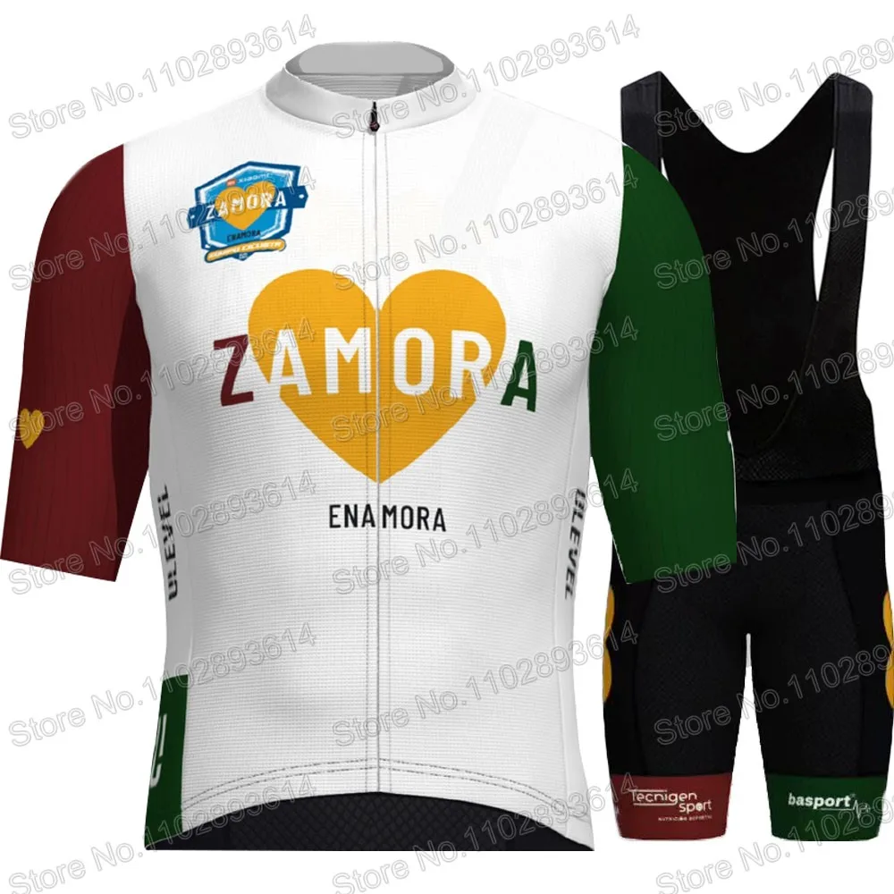 

Zamora Enamora 2023 Cycling Jersey Set Short Sleeve Spanish Clothing Road Bike Shirts Suit Bicycle Shorts MTB Maillot Ropa