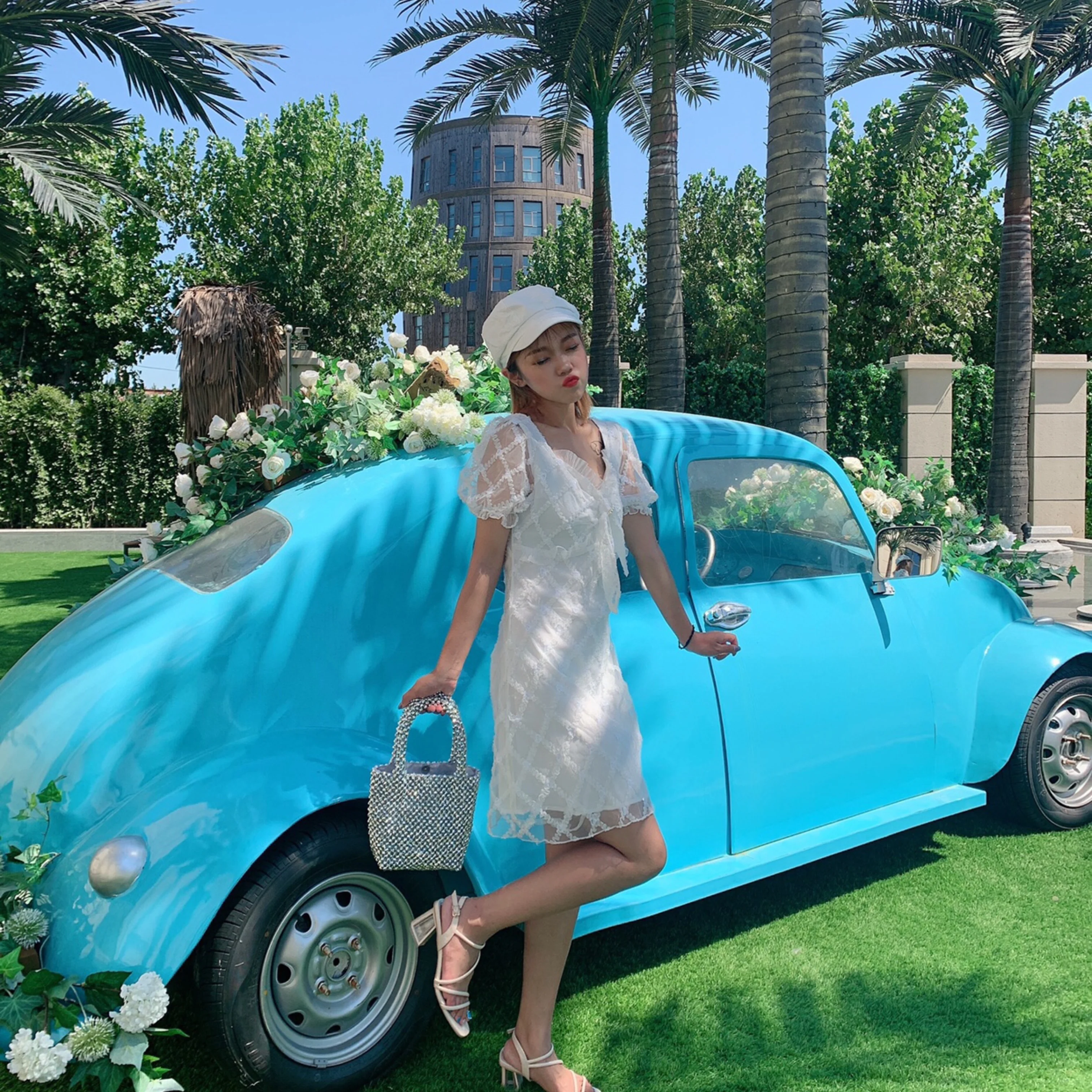 

INS Fairy Online Sensation Same Style Beaded Handbag Pearl Pouch Women 2022 New Spring and Summer Fashion