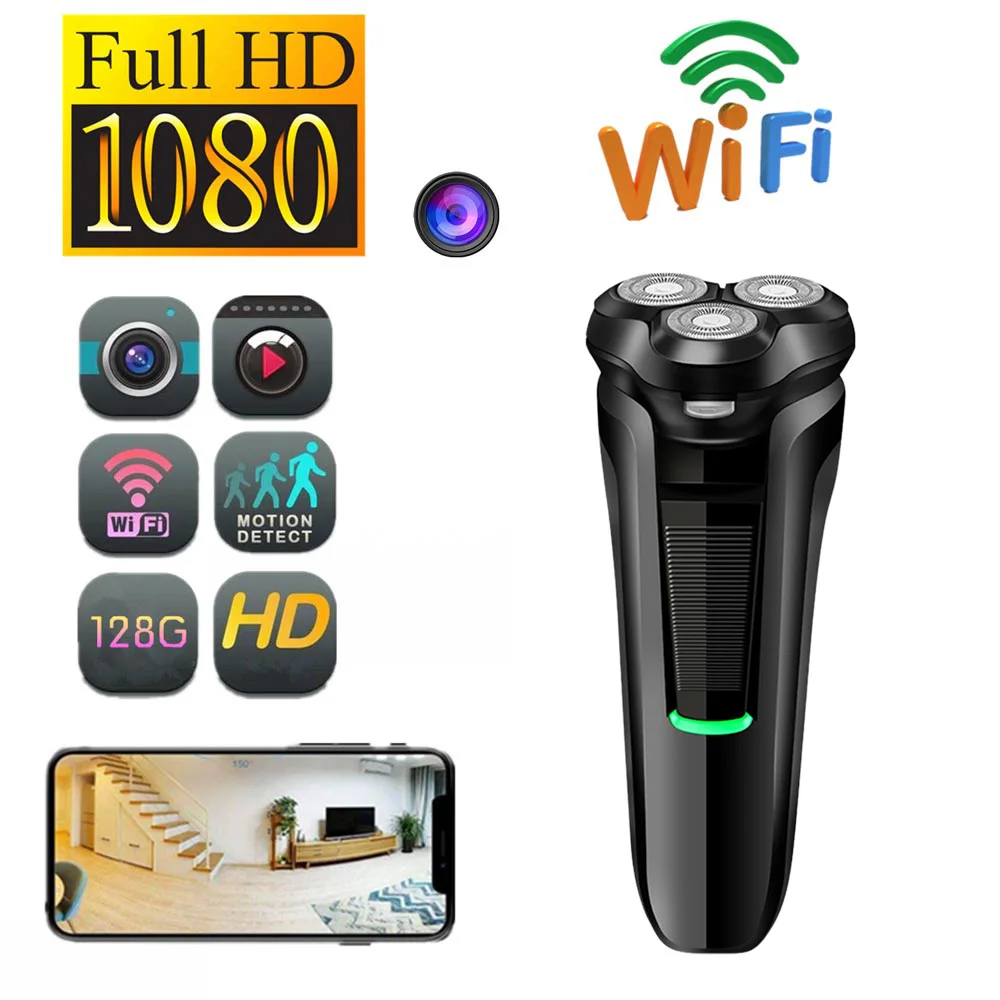 

Электробритва Мужская 2 в 1, 1080P HD, Wi-Fi, P2P