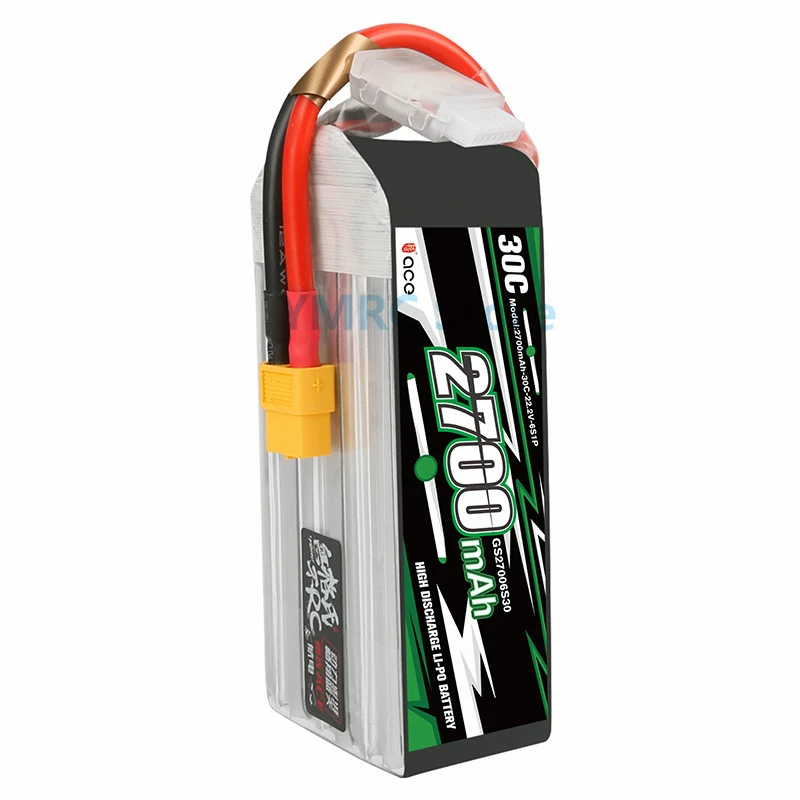 Gens ACE 2700mAh 30C 2S/3S/4S/6S 7.4V/11.1V/14.8V/22.2V Lipo Battery With T-Plug/XT60 Plug for FPV Racing Drone Helicopter