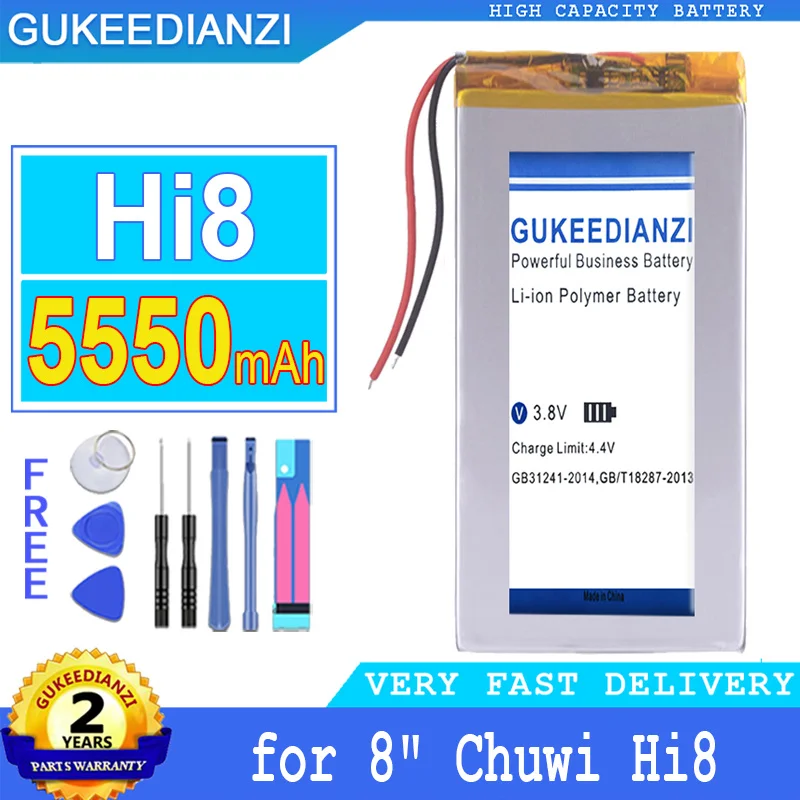 

Bateria 5550mAh High Capacity Battery Hi8 (2line) For 8 9 inch 9inch Tablet PC For CHUWI Hi8Pro Xv8 DVD DVR High Quality Battery