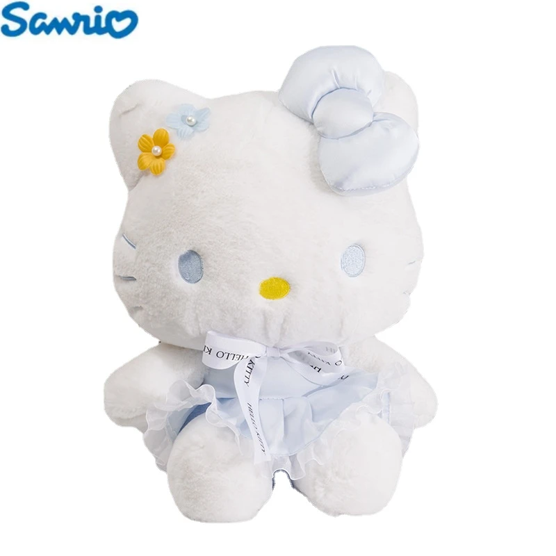 

Новинка 2023, Подлинная анимационная периферическая плюшевая игрушка HelloKitty Sanrio, подушка для куклы, милый детский подарок на день рождения