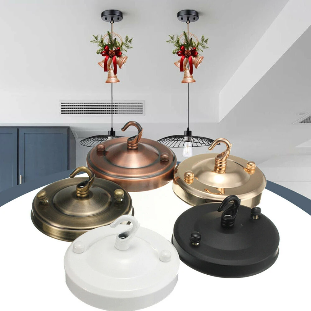 

Lamp Parts Ceiling Plate Holder Vintage 10.5*6cm Iron Light Living Room Pendant Plate Replacement Rose 1pcs Bar
