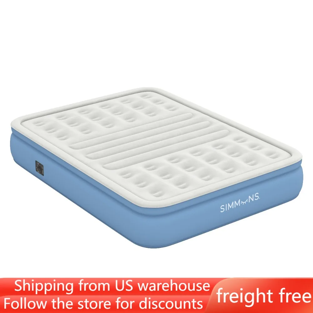 

Queen Camping Air Mattress 12" Tri-Zone Air Mattress With Built-in Pump and Lumbar Support,Freight Free,Nature Hike Inflatable