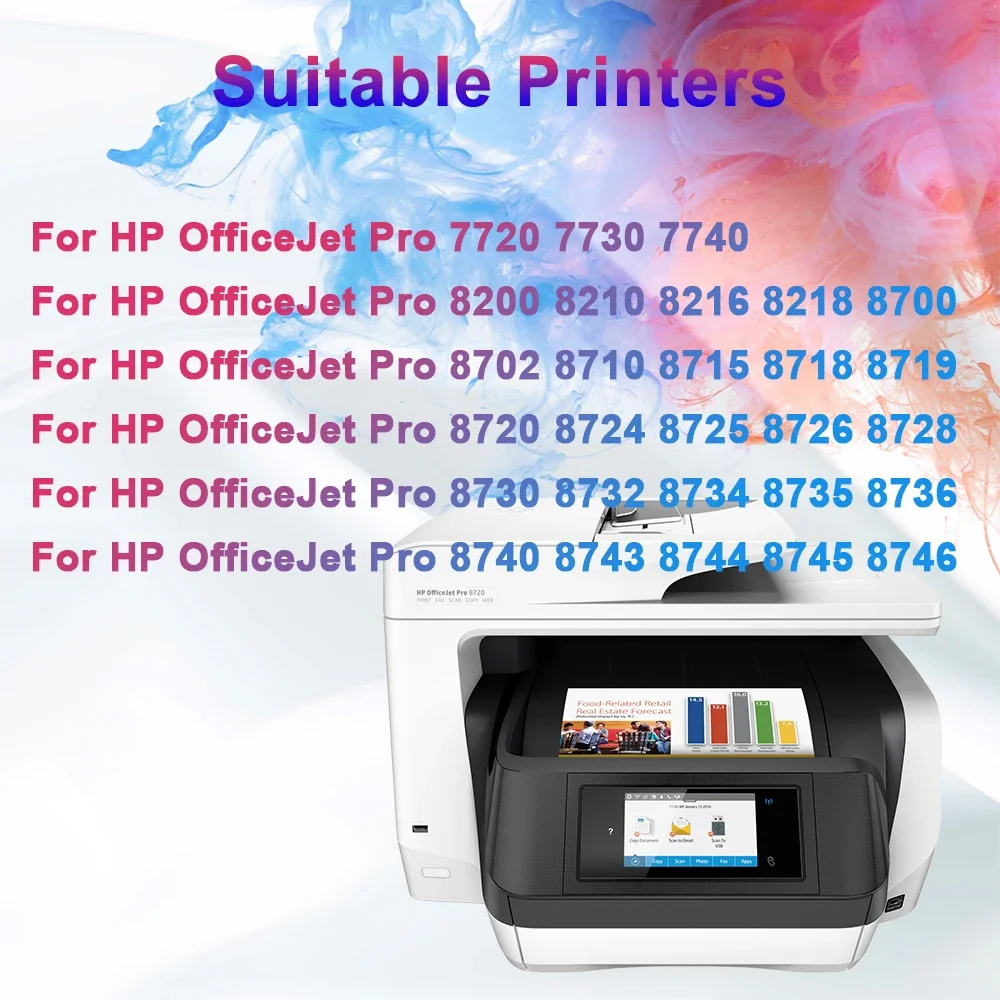 Фото ALIZEO 95U ARC чип сменный СНПЧ для HP 952 953 954 955XL, совместимый картридж OfficeJet Pro 7740 8710 8715 8720 8210 принтер №2