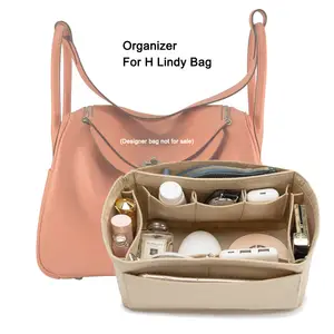 For HERMES Lindy Mini/26/30/34 Make up Felt Cloth Handbag Organizer Insert  Bag Travel Inner Purse Portable Cosmetic Bags - AliExpress