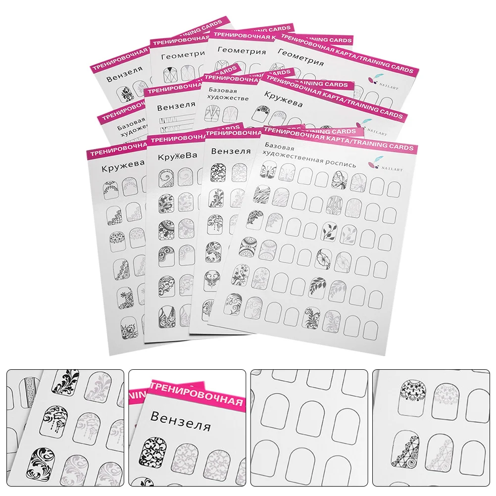 

Nailpractice Stamper Book Template Painting Kit Stamping Stamp Drawing Training Manicure Accessories Decals Paper Stickers