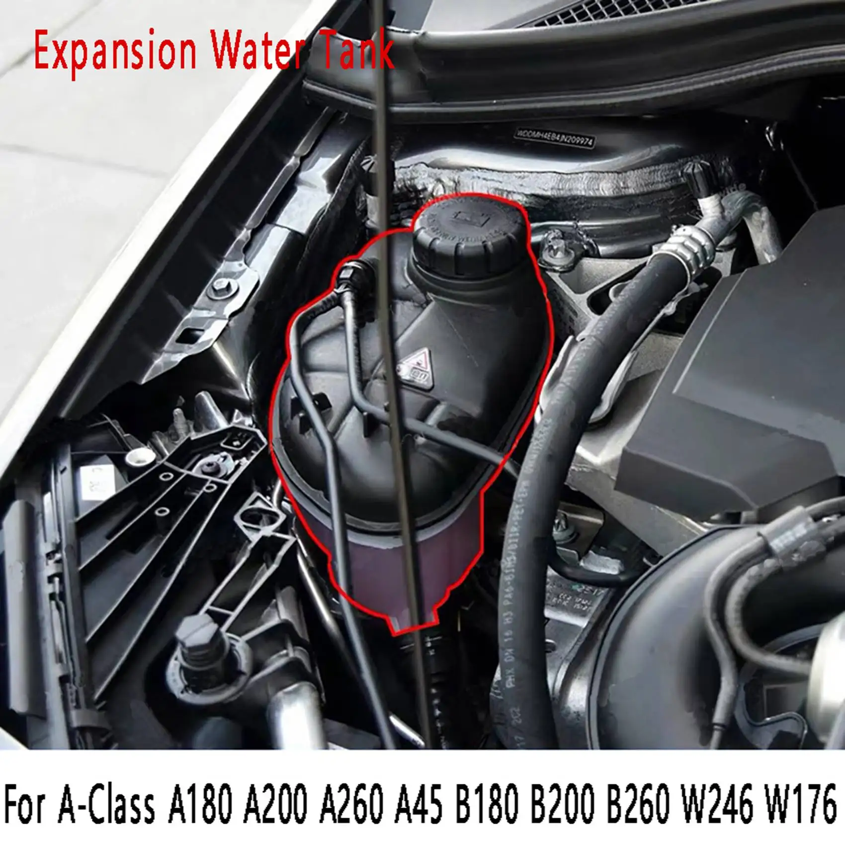 

Car Expansion Water Tank for Mercedes-Benz A-Class A180 A200 A260 A45 B180 B200 B260 W246 W176 Engine Coolant Reservoir