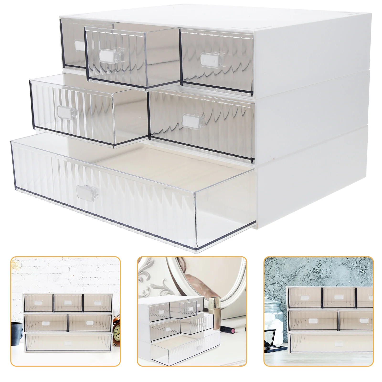 

Container Desk Drawer Organizer Desktop Drawers Makeup Pp Organizers Storage Office