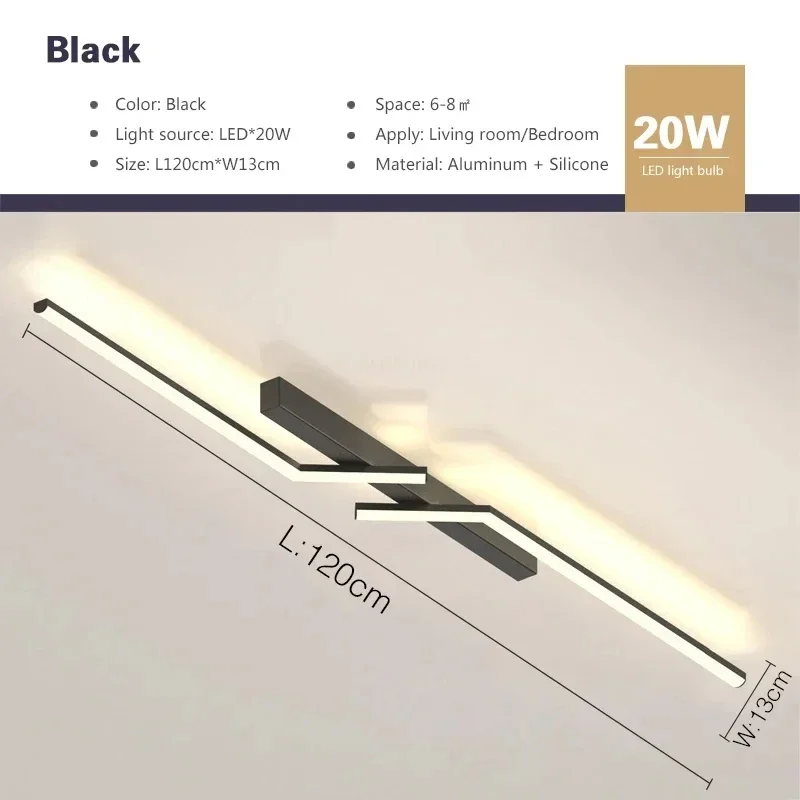 

CETANT Умные потолочные светильники LED 60/80/100/120 см, черный/золотой