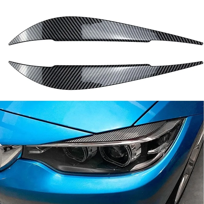 

Front Headlight Eyelids Eyebrows Headlamp Eye Lid Cover Trim Sticker For BMW F32 F33 F36 4 Series 2014-2020 Styling Mouldings