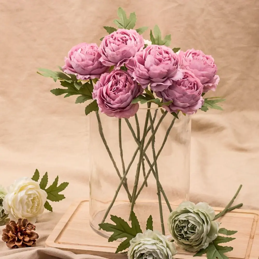 Искусственные цветы пеонии Real Touch элегантные реалистичные шелковые пиона не