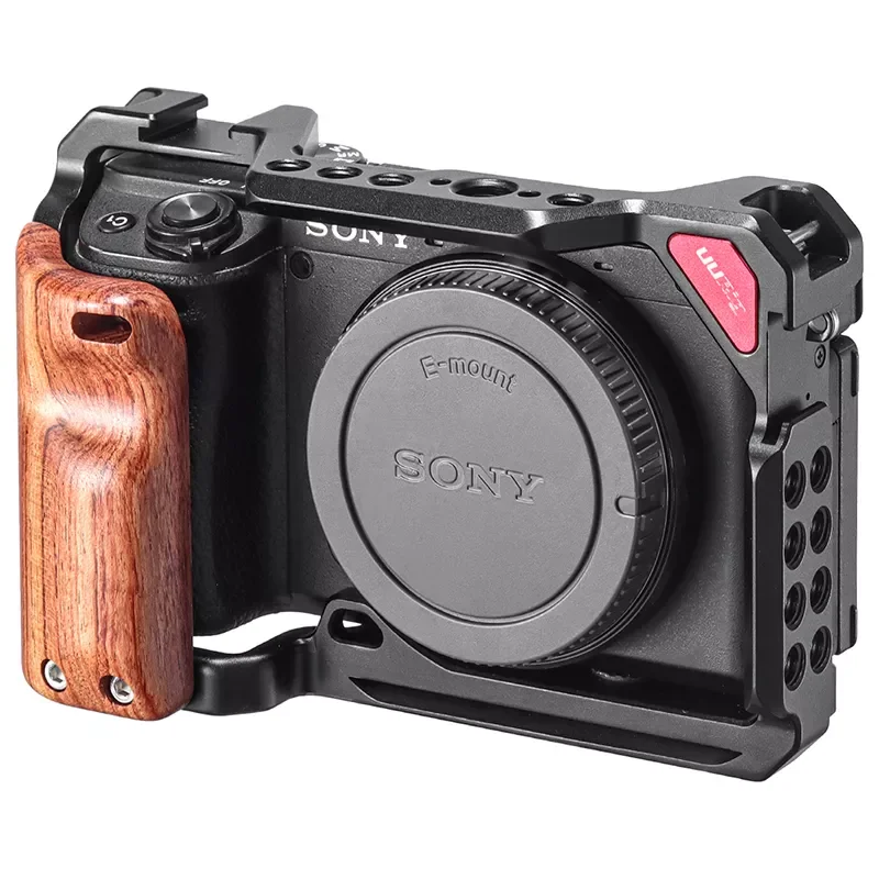 

UURig Metal Camera Cage For Sony A6000 A6100 A6300 A6400 A6500 RIG Arca Swiss Cold Shoe Arri Locating Hole Mount Mic Fill Light