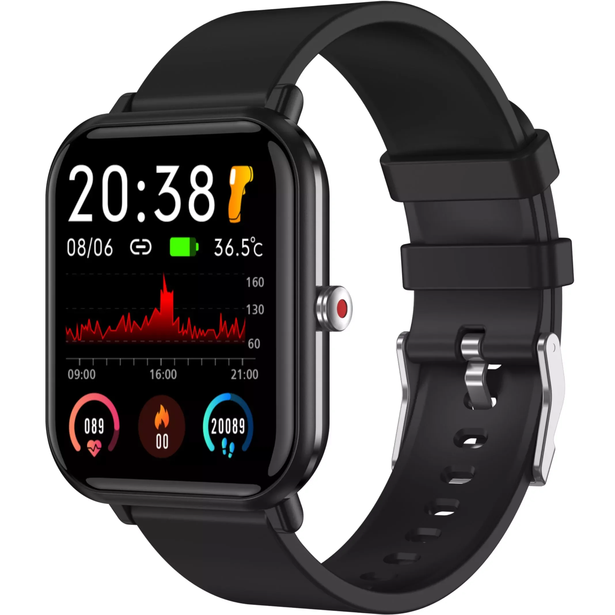 

Body Temperature Measurement Women Men Smartwatch Heart Rate Monitor Sport Fitness Information Reminder