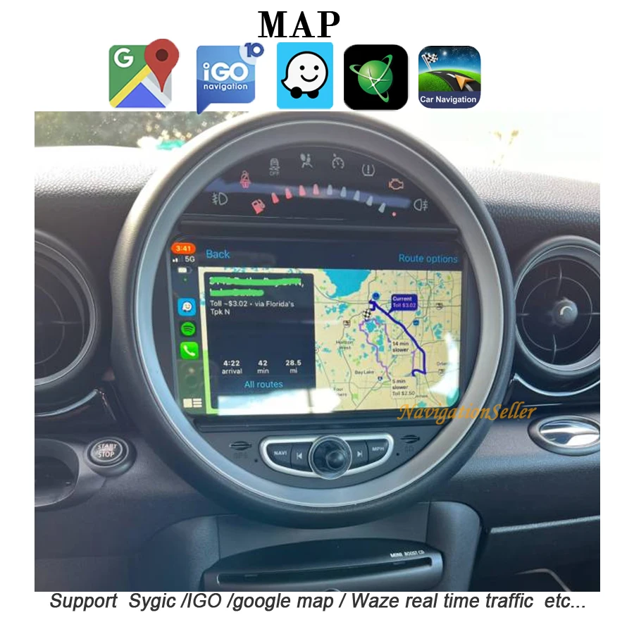 Android 13 64G беспроводной CarPlay авто для BMW Mini Cooper R55 R56 R57 R58 R59 Countryman R60 R61 2007-2013 радио Gps