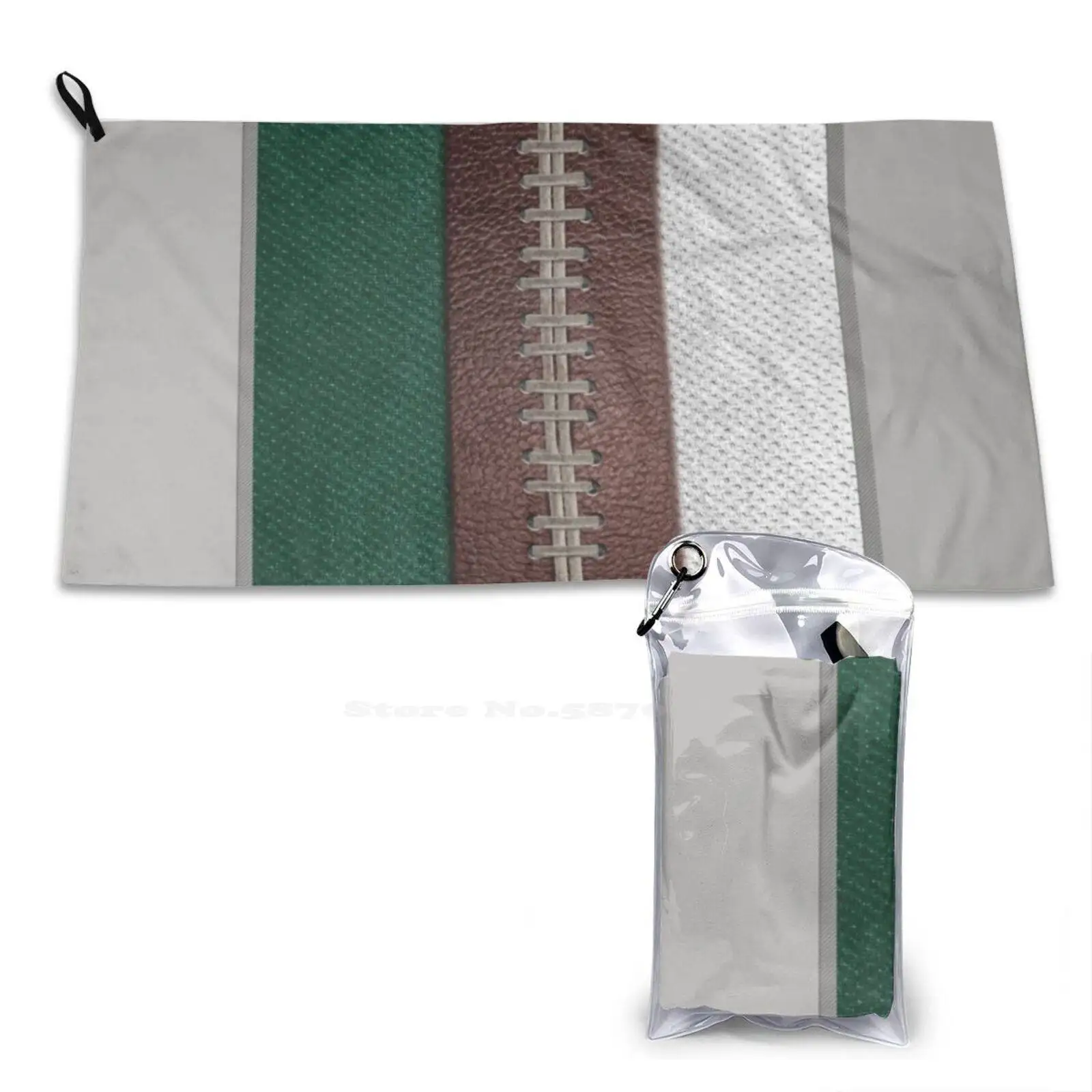 Sport Soft Towel Football American Green White Team Spirit