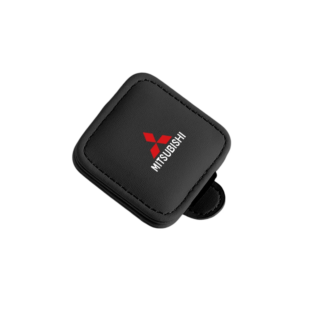 

Универсальные автомобильные кожаные очки, зеркальные солнцезащитные очки, зажим для хранения ID-билета для Mitsubishi Ralliart Lancer EX Outlander l200