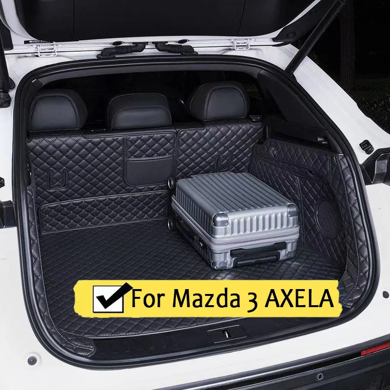 Фото Коврики в багажник автомобиля для Mazda 3 AXELA Hatchbacks 2014 2015 2016 2017 2018-2021 Автомобили Коврики для багажника Интерьер №1