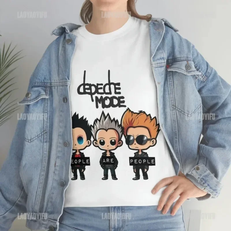 Фото Винтажная Футболка Depeche, модная рубашка DM Band, женская рубашка для фанатов, Memento Mori Tour, Dave Gahan, Martin №1