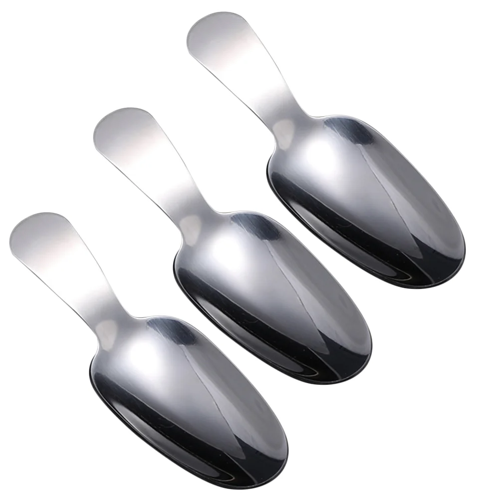 

Spoon Spoons Scoop Scoops Tea Ice Dessert Cream Stainless Mini Coffee Steel Short Metal Salt Handle Sugar Condiments Canisters