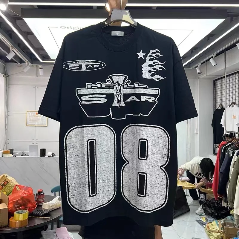

Retro digital printed printed short sleeve t-shirt blouse