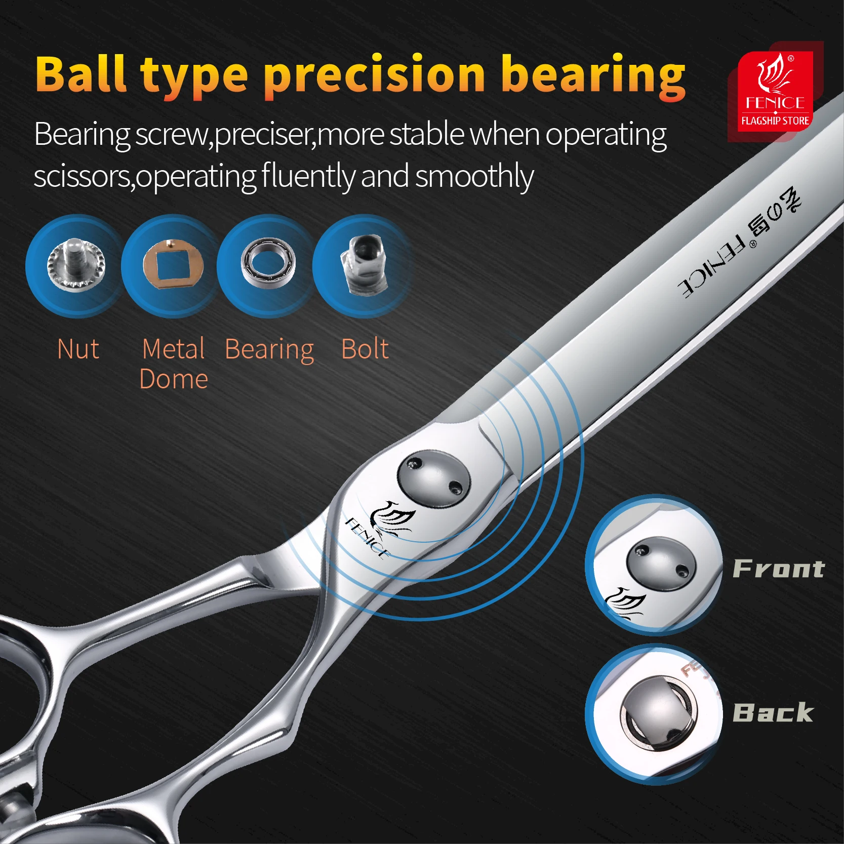 Fenice 7 5/8 0 дюймов JP VG10 профессиональный уход за домашним животным прямые широкие