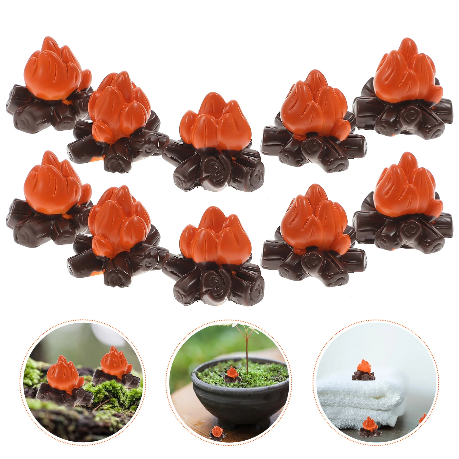 

Fire Campfire Fake Model Resin Landscaping Microminiatures Miniature Decoration Accessories Minicamping Play Pretend Kids