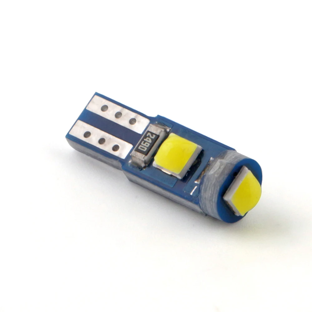 100 шт. T5 W3W PCB 3030 3 светодиодные лампы для приборной панели автомобиля, индикаторы температуры с белым, ледяным синим, красным, зеленым, янтарным и розовым свечением на 12 В постоянного тока.