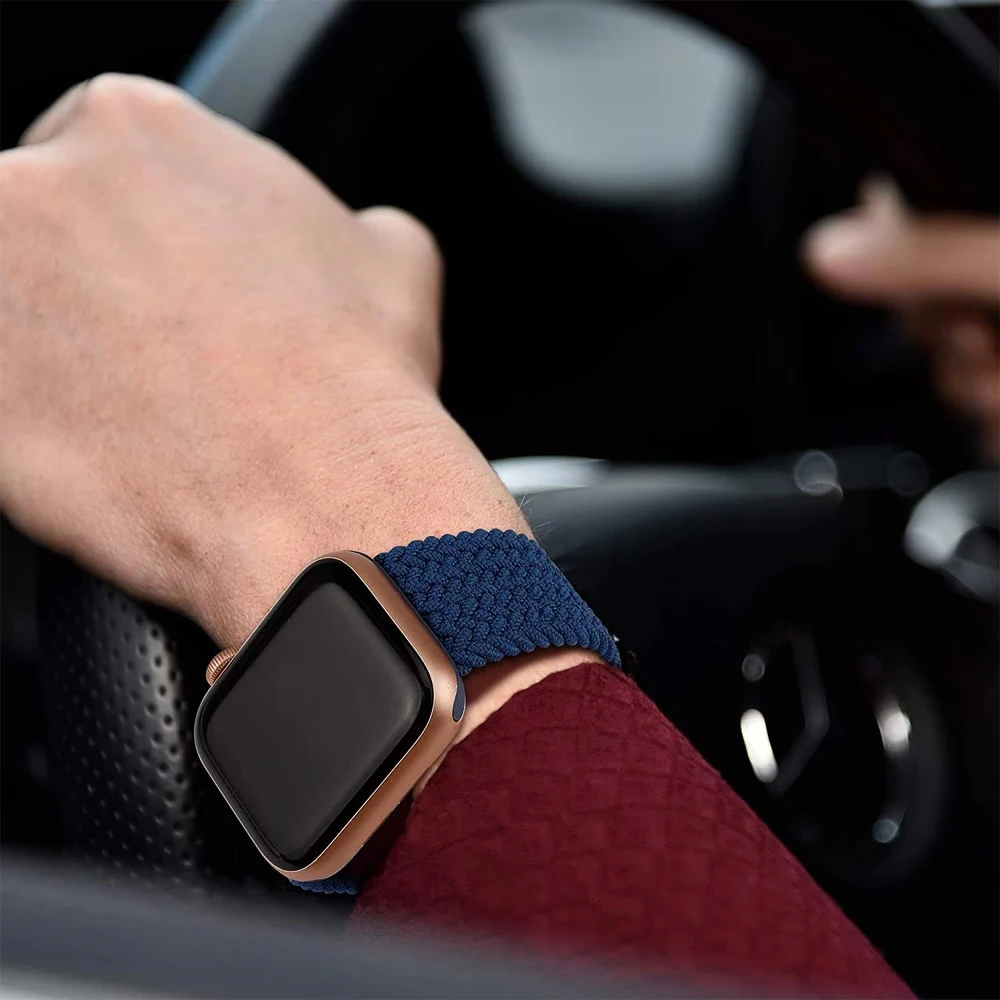 Фото Ремешки для Apple Watch 10, ремешок 42 мм, 46 мм, 44 мм, 45 мм, 41 мм, 40 мм, плетеный ремень, браслет correa iWatch Series 9 7 8 5 SE 6 Ultra 49 мм №4